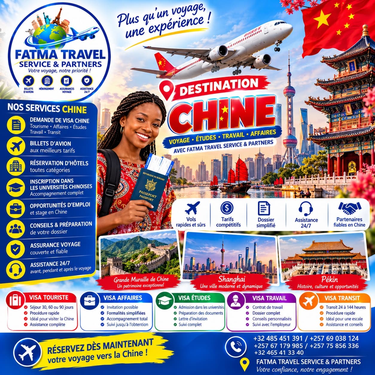Affiche van Fatma Travel — bestemming China