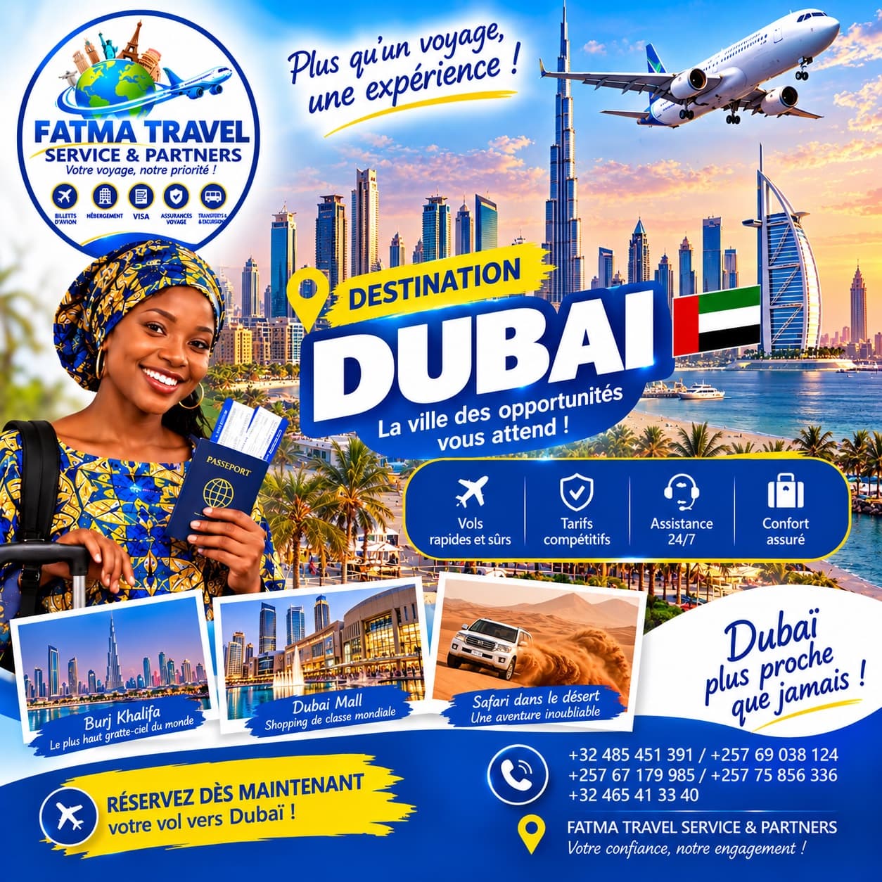 Affiche van Fatma Travel — bestemming Dubai