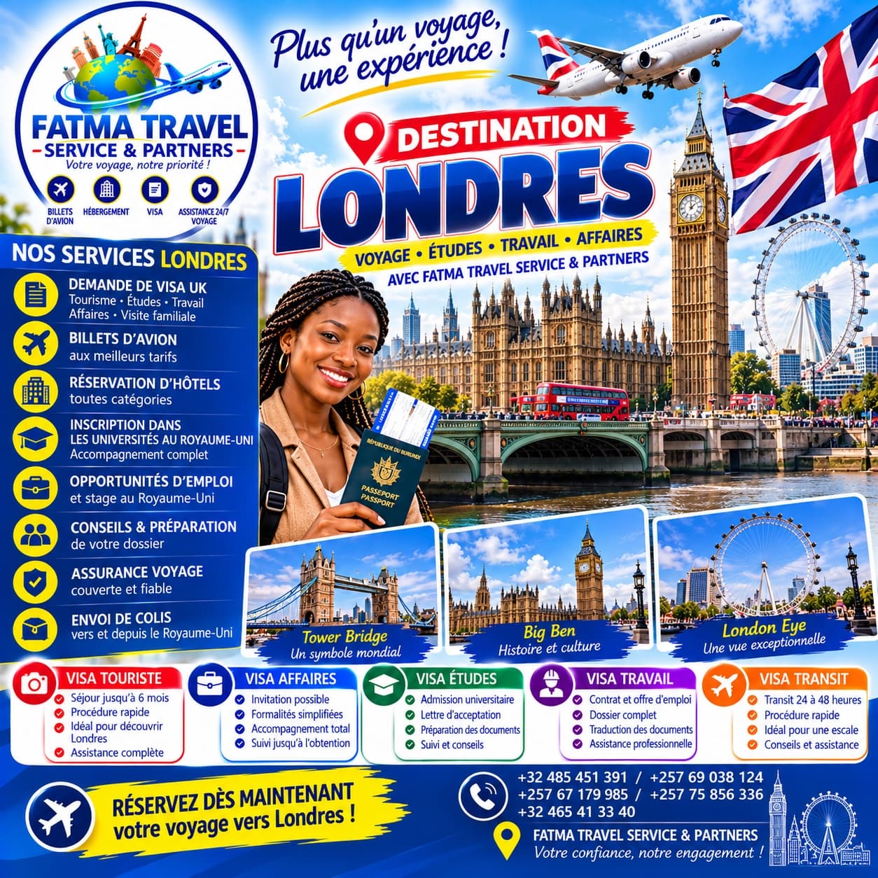 Affiche van Fatma Travel — bestemming Londen