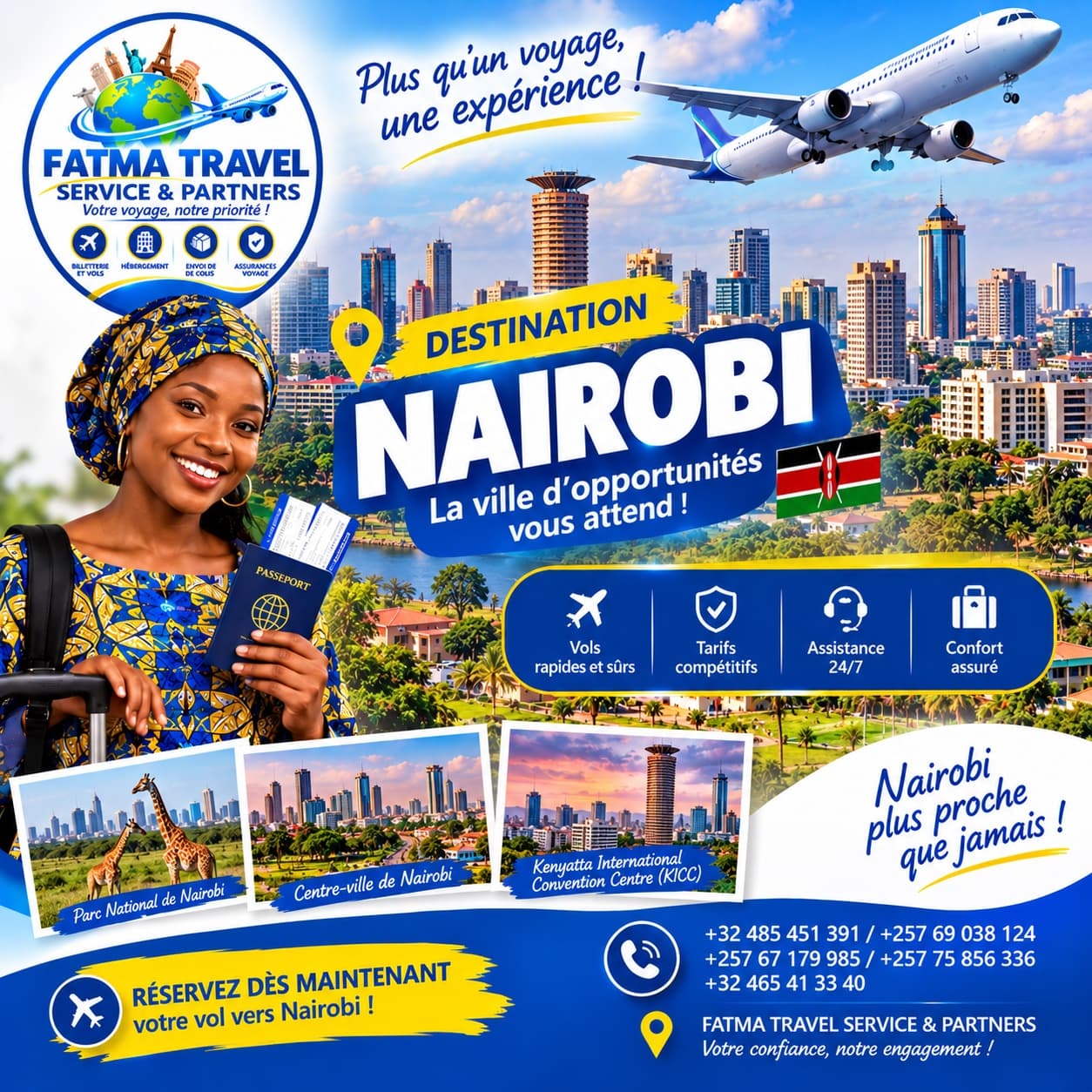 Affiche Fatma Travel — destination Nairobi
