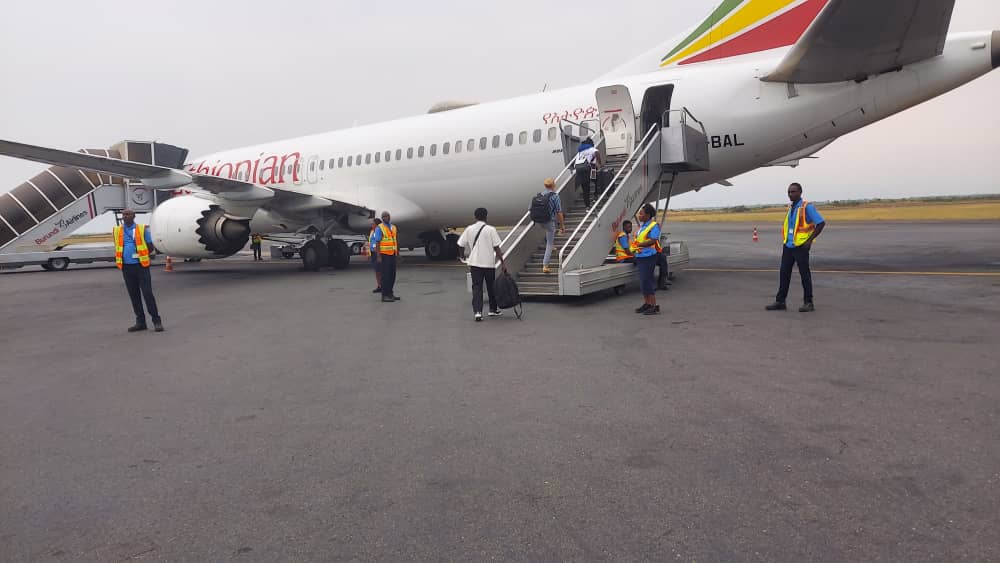 Avion Ethiopian Airlines sur le tarmac d’Addis-Abeba