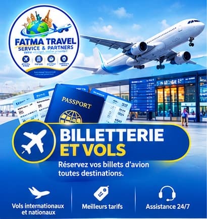 Affiche Fatma Travel — Billets d'avion